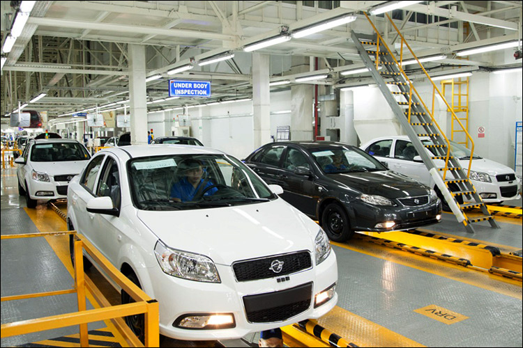 Автомобили на заводе GM Uzbekistan. Фото с сайта Uznews.uz