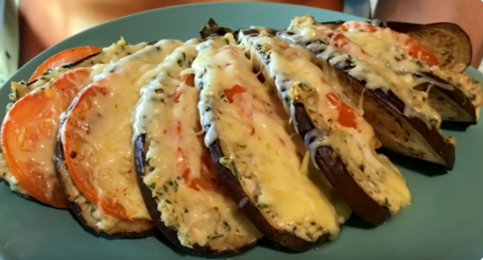 Баклажаны веером в духовке фото Веер из баклажанов с курицей. russkajakrasota.ru Дзен