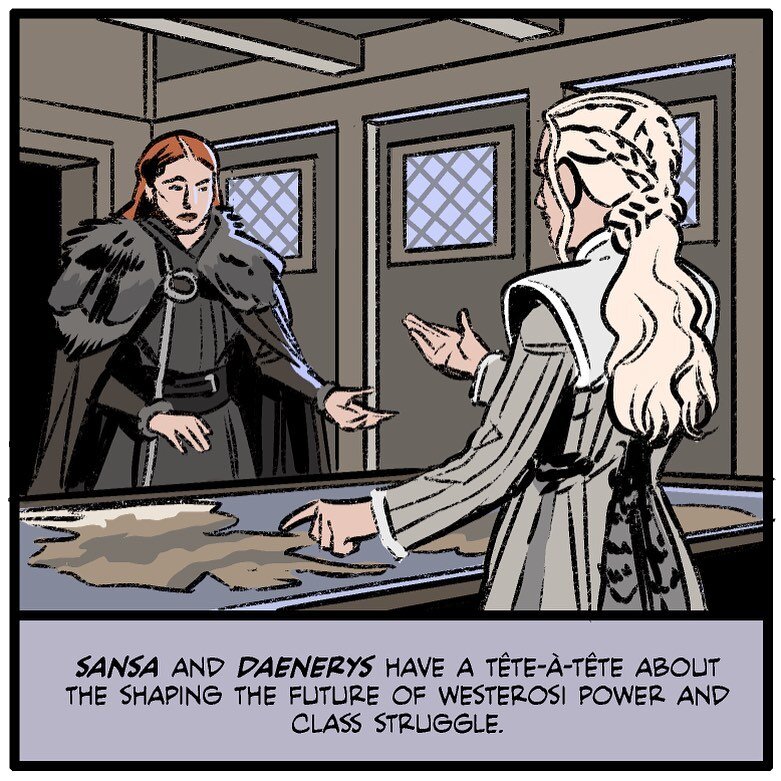 Санса и Дейнерис наедине обсуждают будущее формировании власти в Вестеросе
