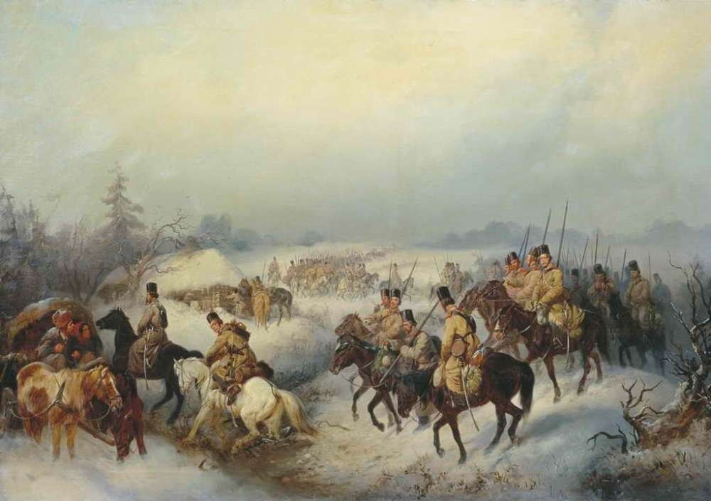 Казаки в походе. 1851