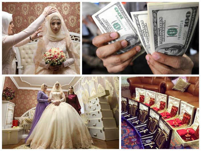калым дома. калым в исламе. татарская свадьба традиции. село с людьми молодыми. приданое невесты в чечне.
