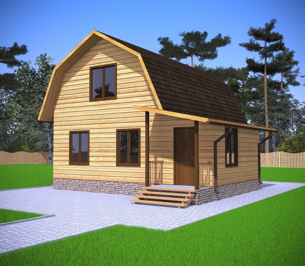 Фотографии не сохранилось, пример ломаной двускатной крыши