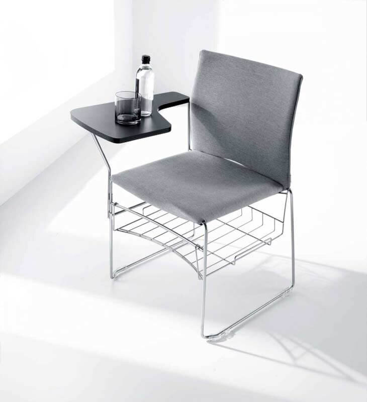 Конференц-стул Ariz PROFIM с откидным столиком (пюпитром) и корзиной для газет