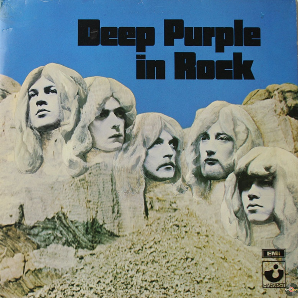 На фотографии обложка альбома In Rock группы Deep Purple