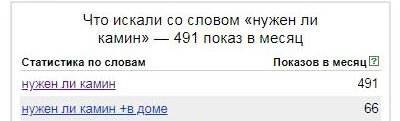 по данным сервиса Яндекса Wordstat