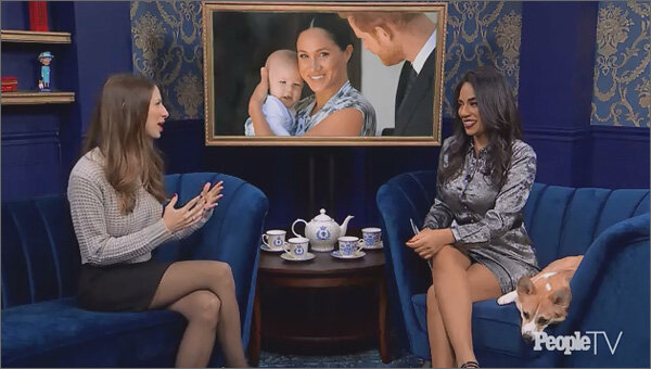 Кадр из программы The Royal Report с Шэрон Карпентер на People TV (темой дня в очередной раз было объявлено отсутствие принца Гарри и Меган на Рождество в Сандрингеме)