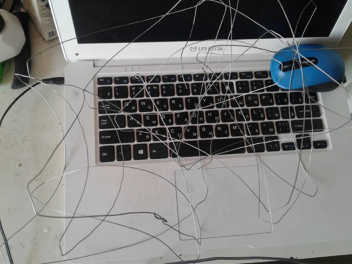 Выпрямленная нихромовая спираль