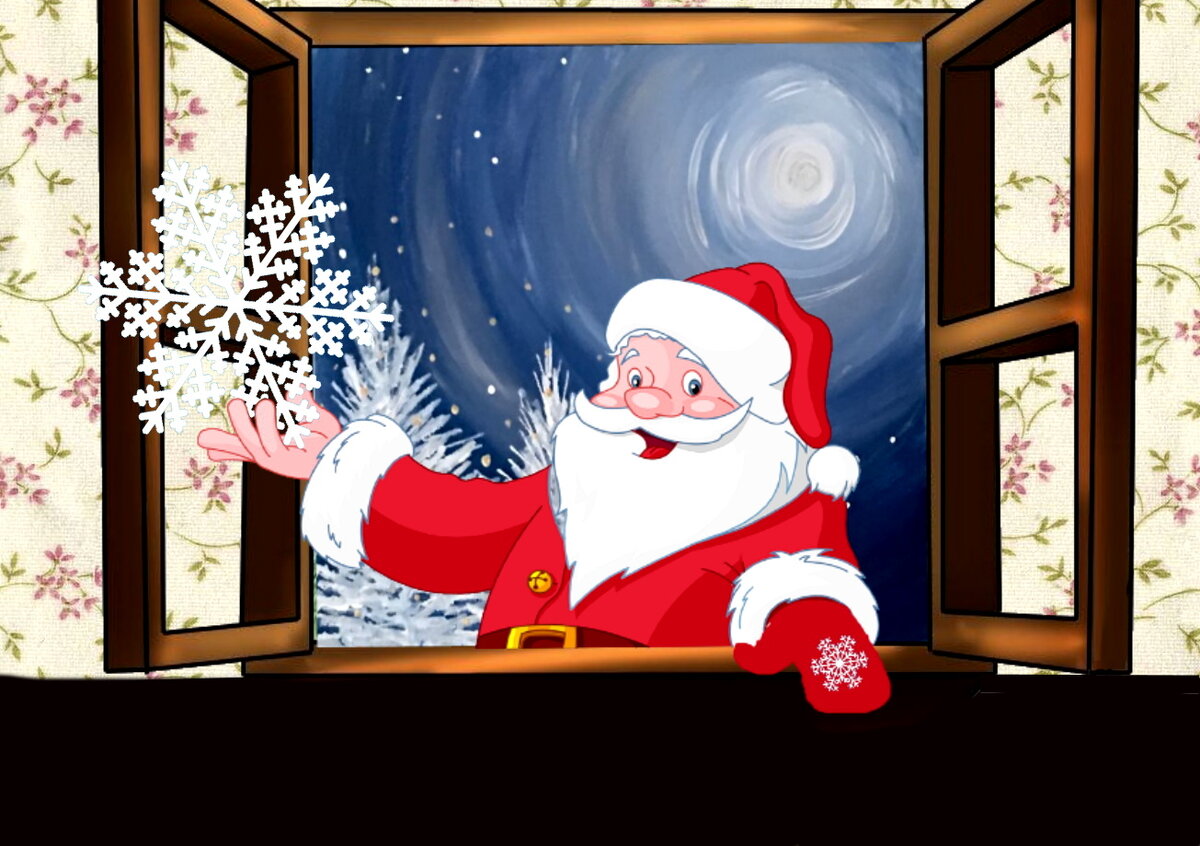 Мороз пришёл. Коллаж Посад.