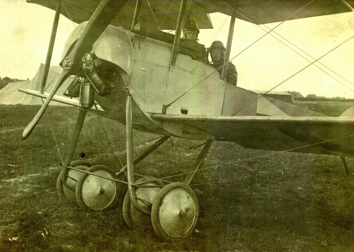 Истребитель РБВЗ С-16 конструкции Сикорского с пулеметом Виккерс Mk.I и синхронизатором системы Лаврова – машина Эскадры воздушных кораблей «Илья Муромец» военной авиации царской России