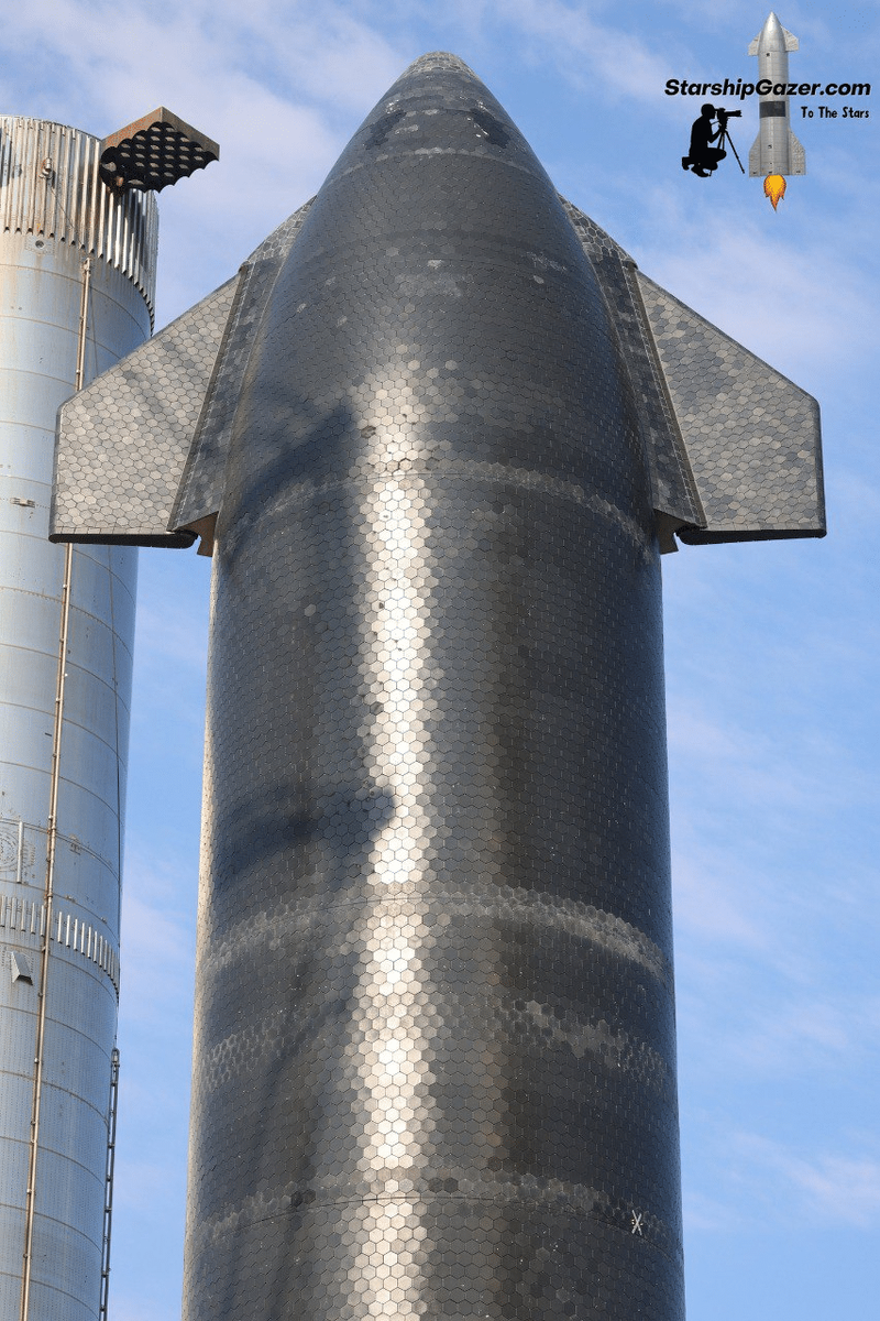    Процесс подготовки прототипа Starship S25 к полету / © StarshipGazer