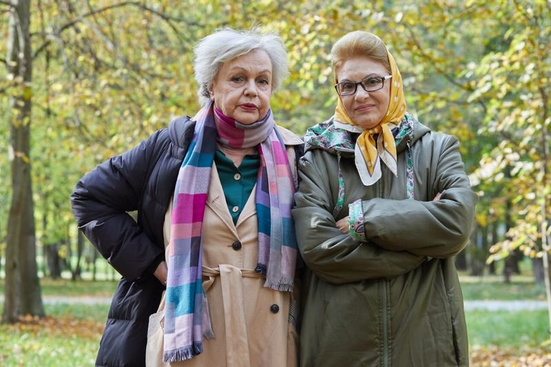 Марина Шиманская и Светлана Тома на съемках сериала «Не дождетесь»