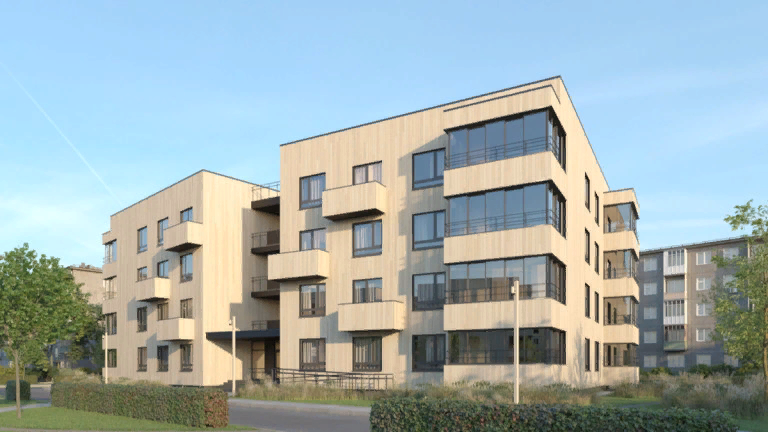 Визуализация многоэтажных домов из CLT (Фото: Segezha Group)