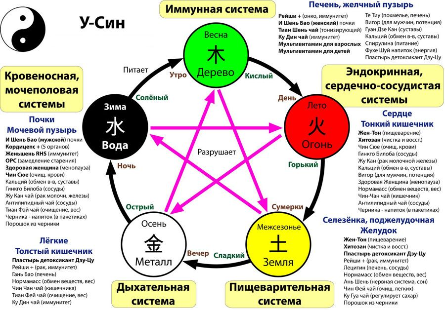 5 элементов у син рисунок