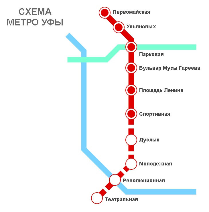 Уфимское метро схема