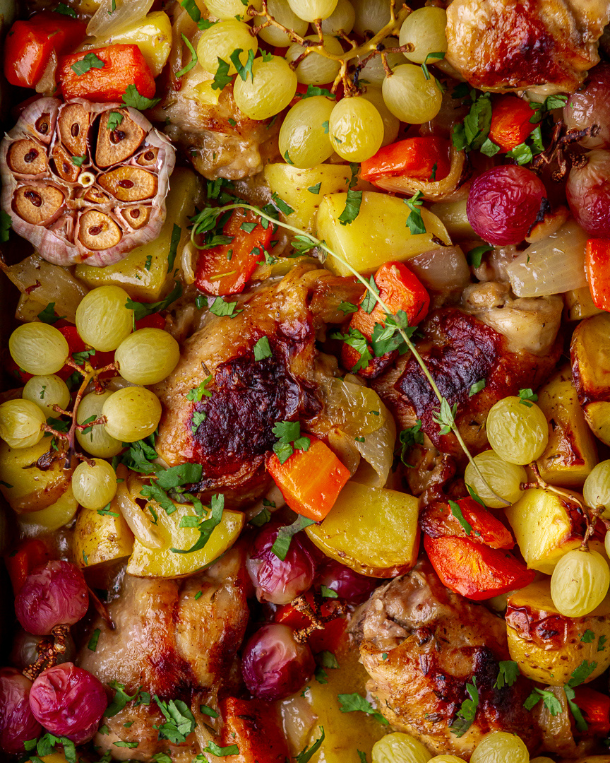 Запеченная курица с виноградом🍗
