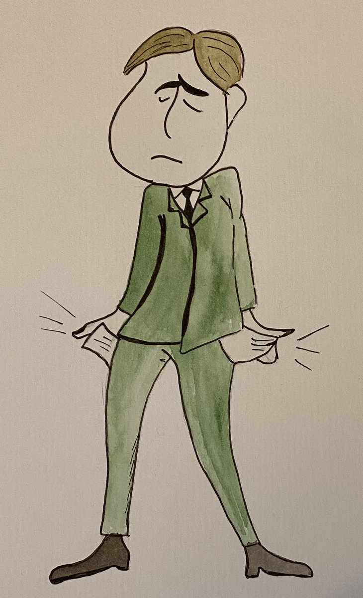 Вот так я выглядел перед зарплатой. Знакомая картина?