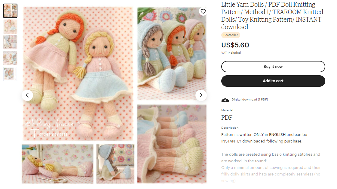 Вязаные куклы-бестселлеры на etsy