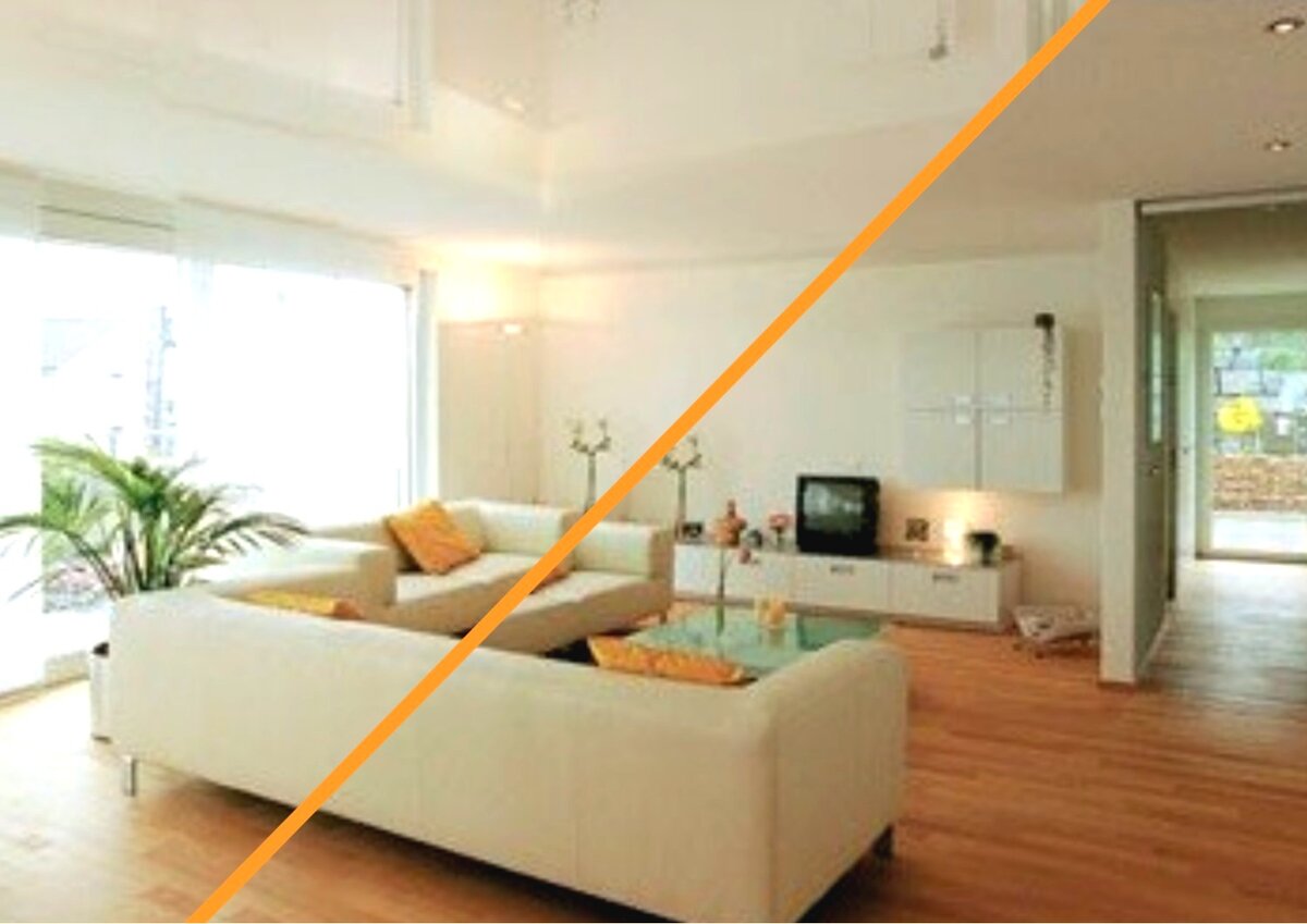 Глянцевый или матовый натяжной потолок | Источник фото: obustroeno.com