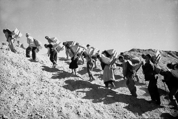 Строительство Фархадской ГЭС. Фото Макса Пенсона. Узбекистан, 1944