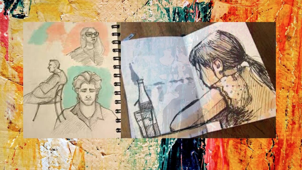 Примеры цветных скетчей