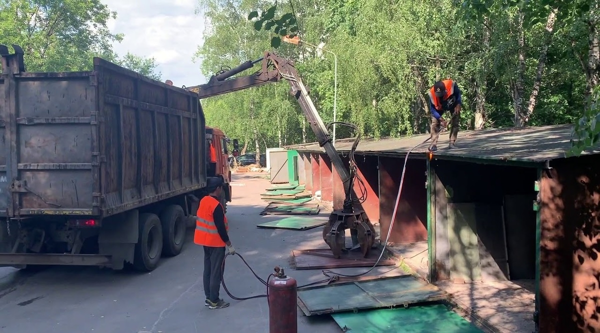 демонтаж гаражей на металлолом