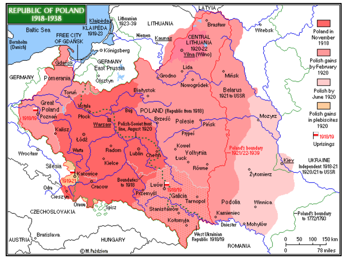Территория Польши до 1939 года карта. Польша 1918-1939 на карте. Польша в границах 1918. Карта Польши 1918.