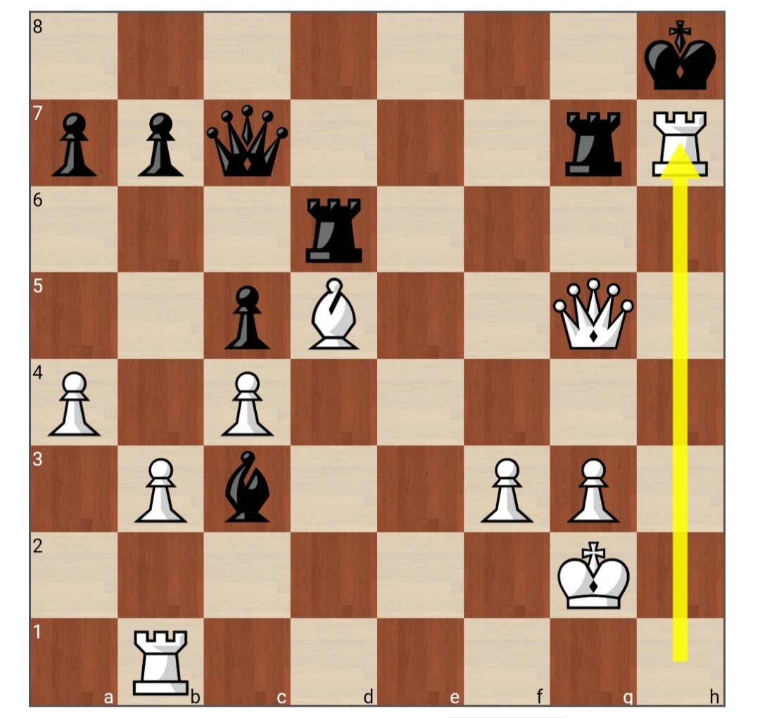 Шах ладьёй h7