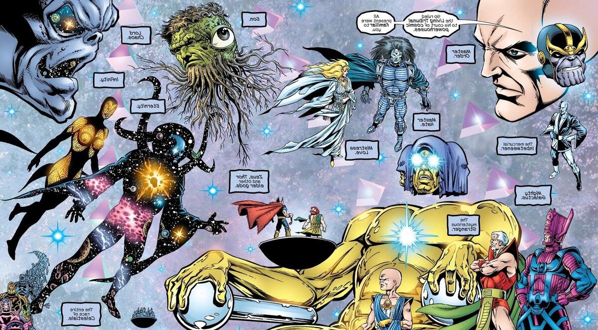 На фото Абстракты, Живой трибунал, Галактус