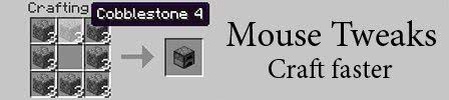  Мод Mouse Tweaks - лёгкий крафт в майнкрафте, полуавтоматическая сортировка.