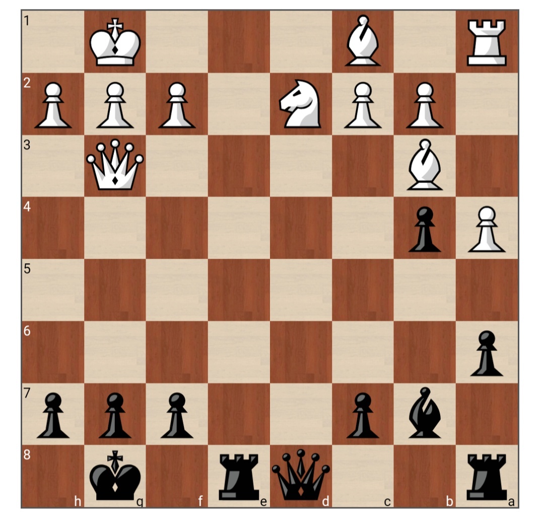 Начинают чёрные и ставят мат в 3 хода