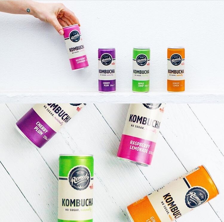 Комбуча в жестяных баночках в супермаркетах США