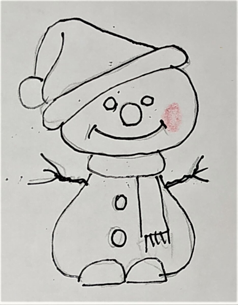 Фото Ольги Мишиной. Шаблон снеговика.