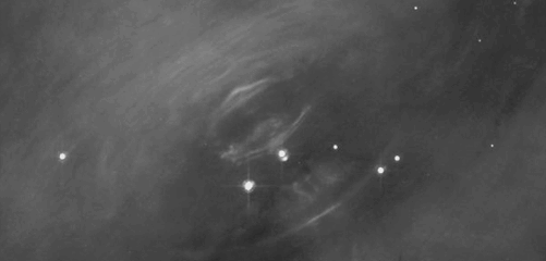 Гиф анимация созданная из нескольких кадров снятых телескопом, Крабовидной туманности, что в созвездии Тельца. загружается...