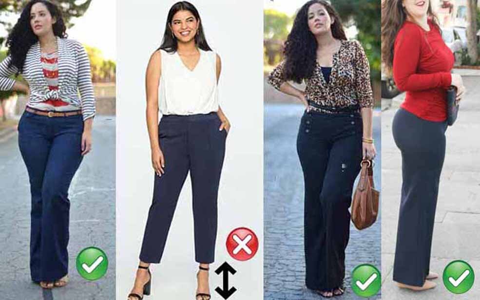 Верные и неправильные решения в подборе брюк для типа фигуры "Груша"