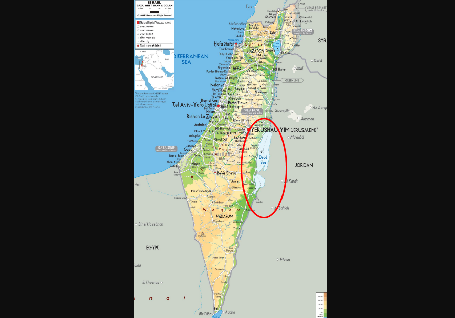Мертвое море (Иордания) - подробная карта страны - Туроператор «Анекс Тур»