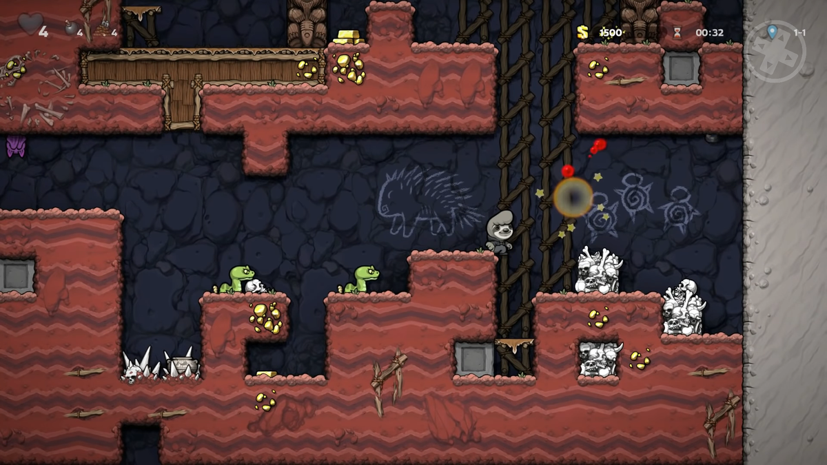 Скриншот из игры Spelunky 2