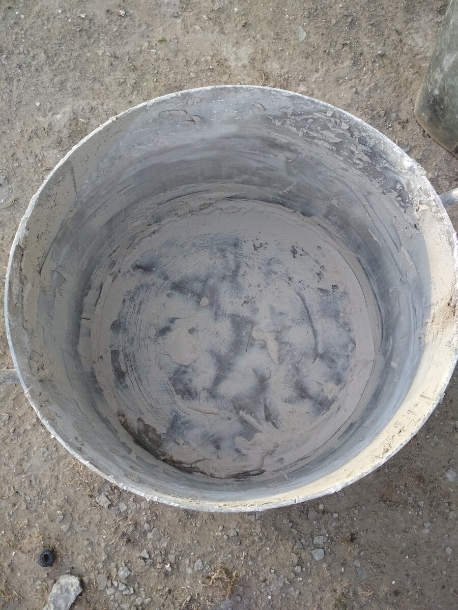 Столько остается в баке после замеса