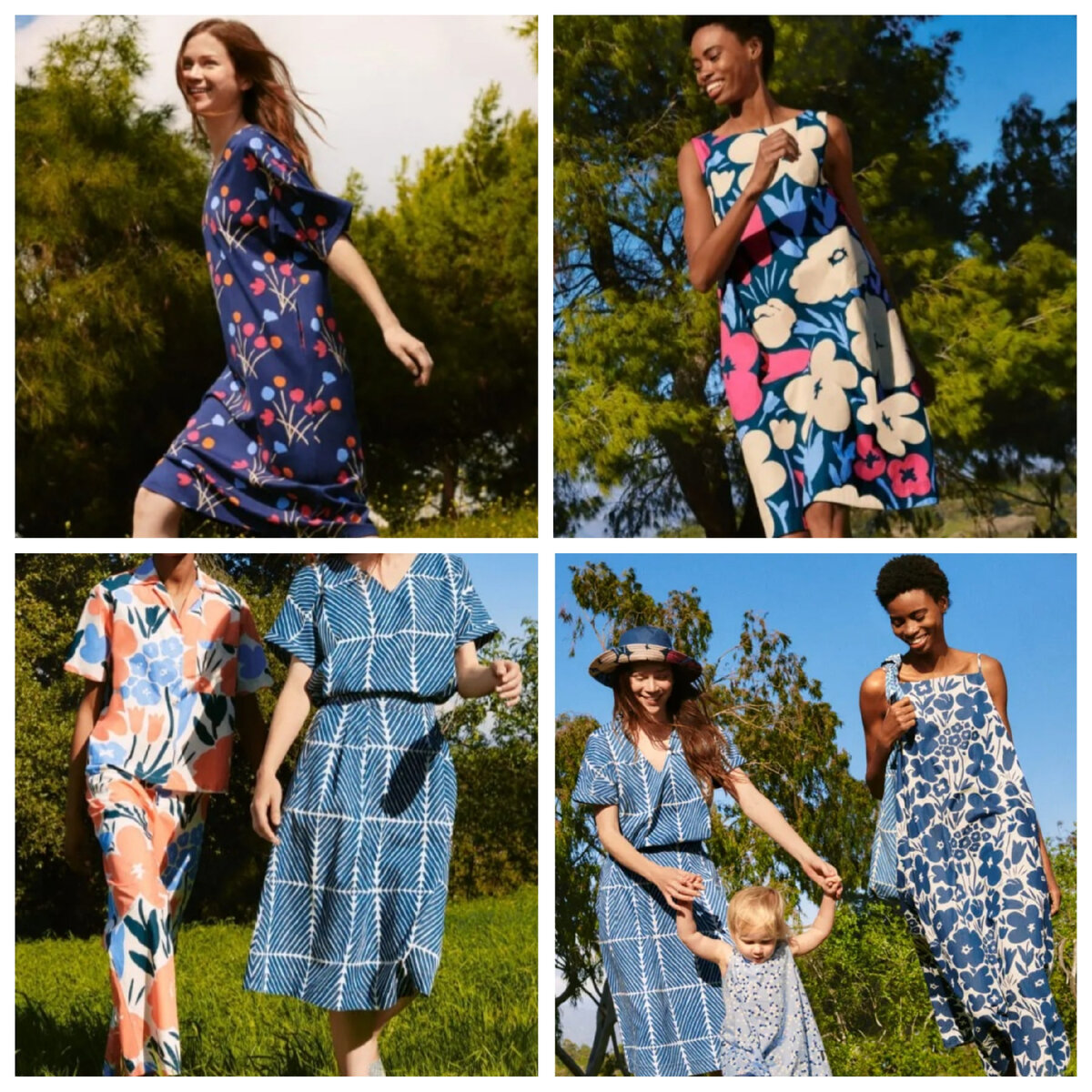 Коллажи составлены из рекламных фото, источник: https://www.uniqlo.com/marimekko/21ss/ru