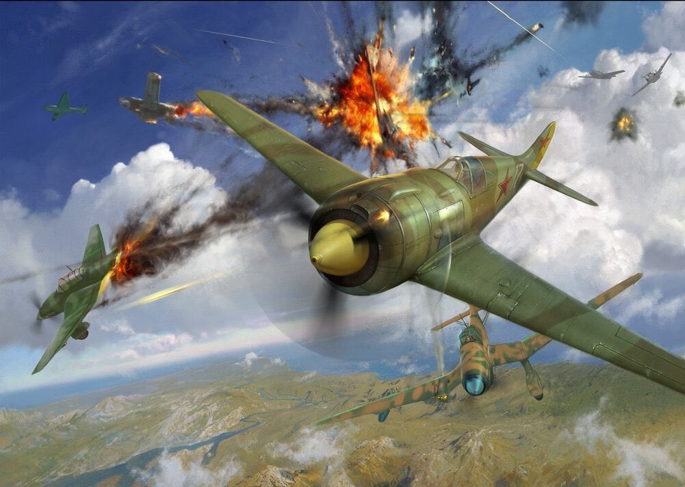 Рисунки воздушных боев великой отечественной