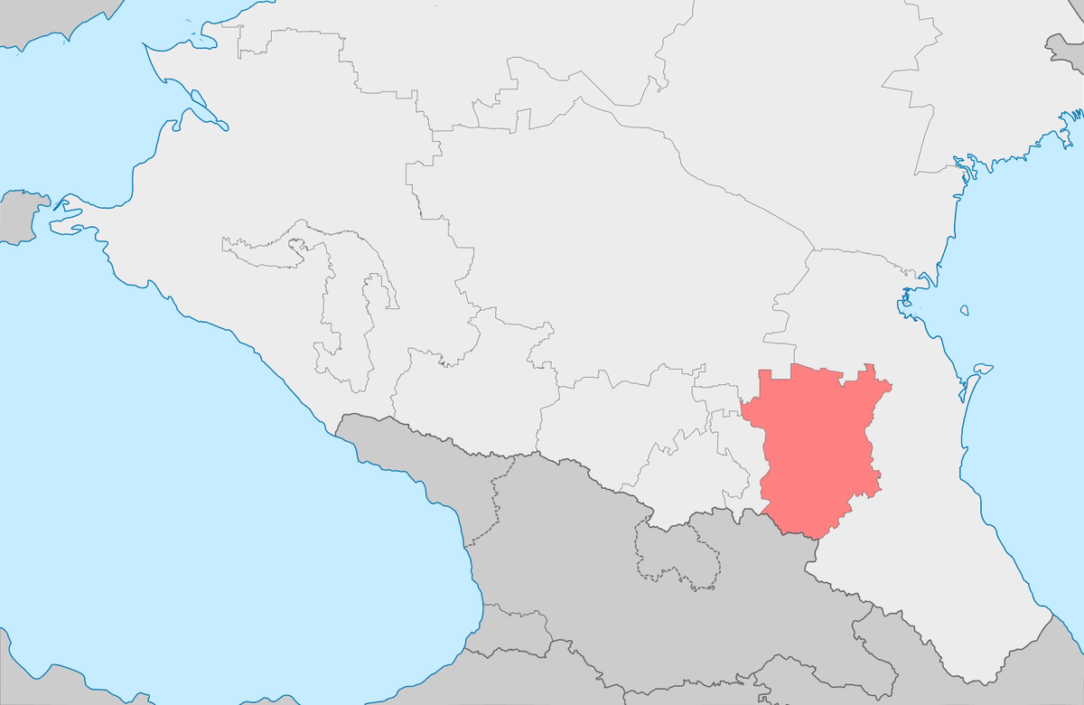 Чечня на карте юга России