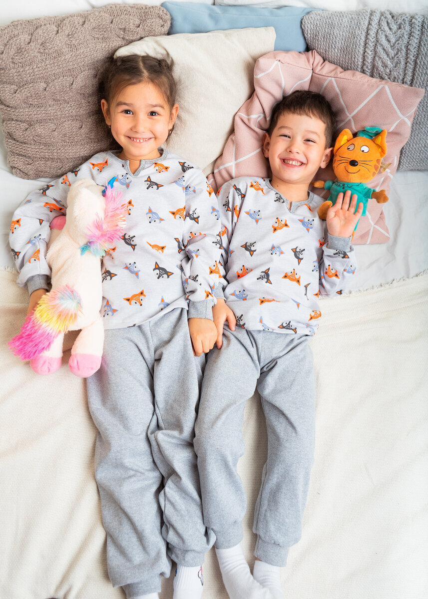 Детские утеплённые пижамы с мягким начёсом. Артикул на Wildberries: 45832872