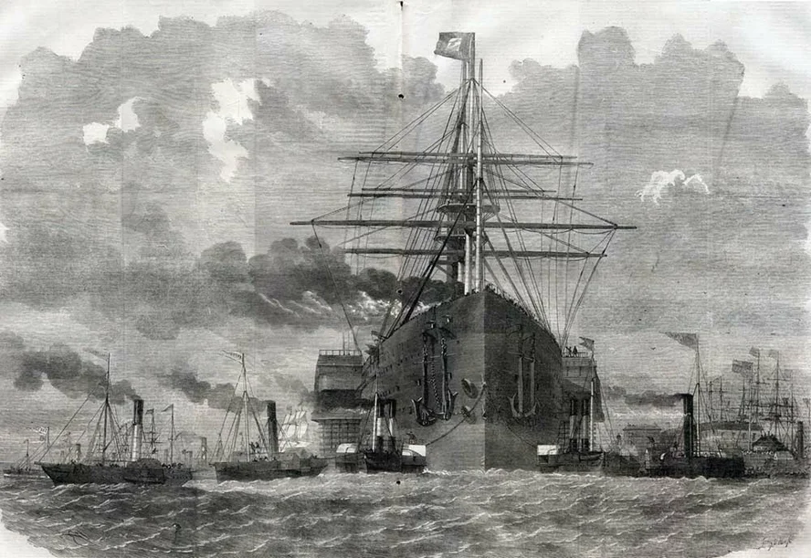 Грейт истерн. Грейт Истерн корабль. Британский пароход Грейт Истерн. Корабль Левиафан Грейт Истерн. Пароход Левиафан 19 век.
