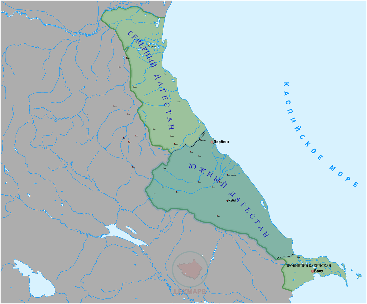 Карта дагестана на каспийском море