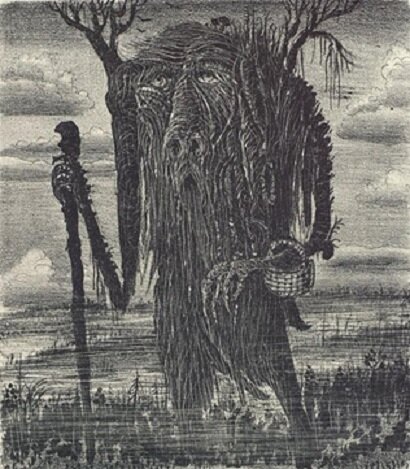 Леший. Б.П. Забирохин. Серия литографий «Чертова дюжина».  Санкт-Петербург. 2018 г. Из собрания Музея истории религии
