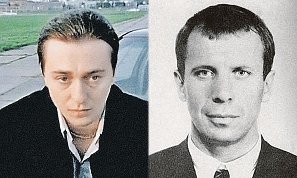 Саша Белый ( герой из кино "Бригада") слева, Сергей Иванович Тимофеев "Сильвестр" (криминальный авторитет 90-х) справа. 