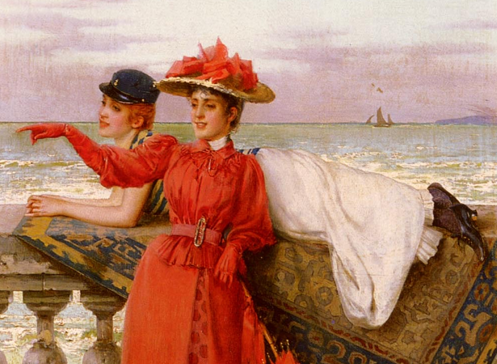 Деталь картины "Глядя в море", Витторио Маттео Коркос. (сс) Wikimedia Commons