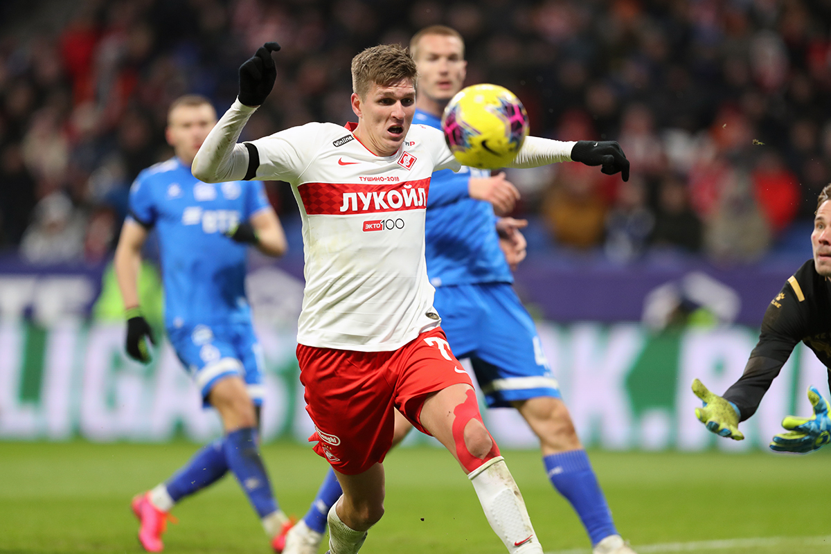 Нападающий московского "Спартака" Александр Соболев. Фото yandex.kz