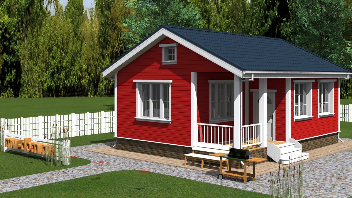 Вид на дом со стороны входа