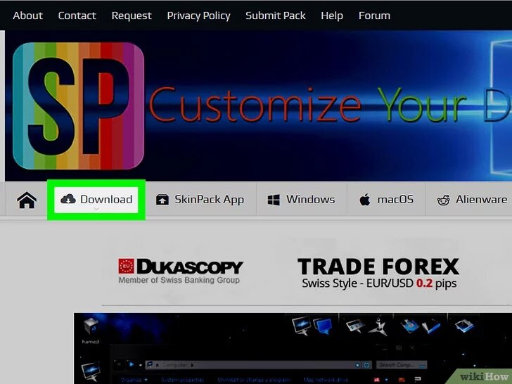 1 Скачайте пакет оформления Yosemite Skin Pack. Этот пакет изменит интерфейс Windows так, чтобы он имитировал интерфейс OS X. Этот пакет можно скачать на сайте skinpacks.com.