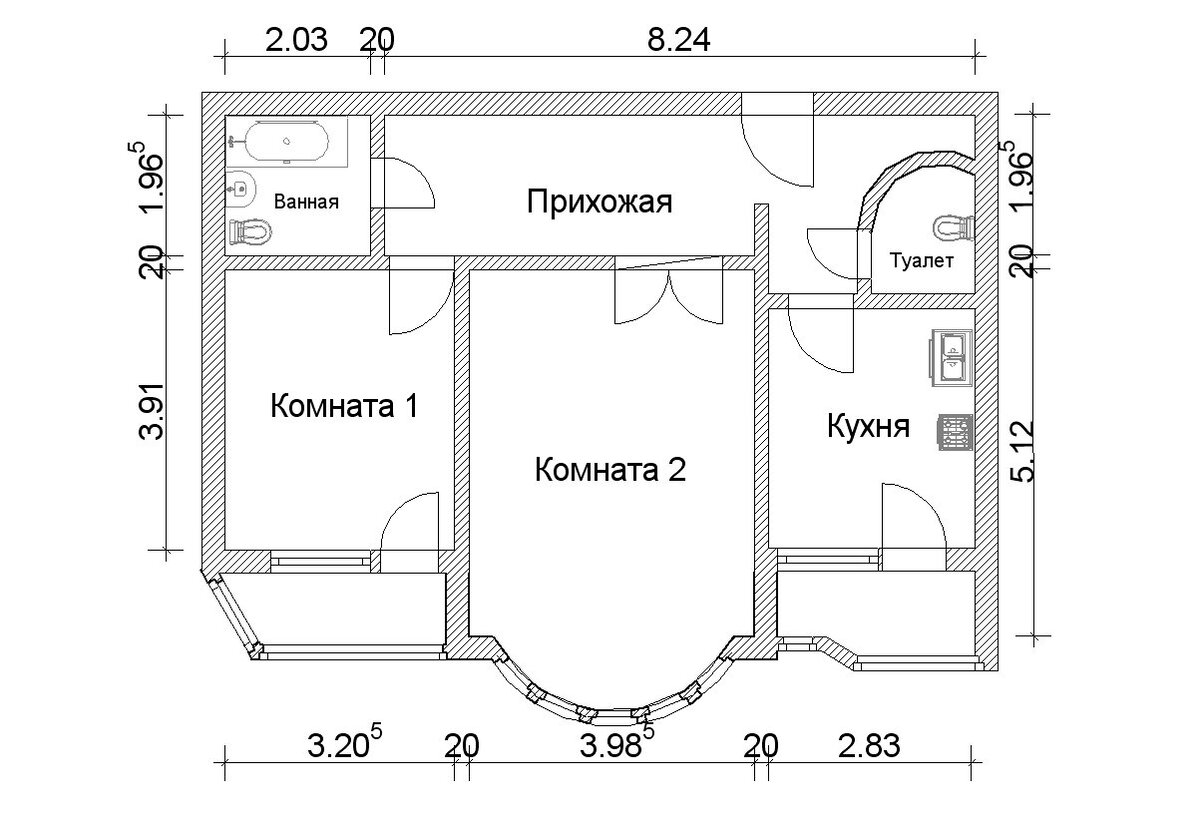 Как начертить проект квартиры